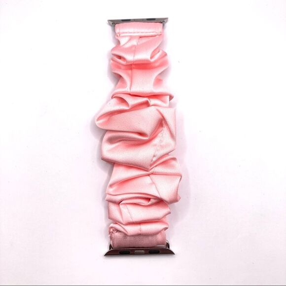 Pink scrunchie smart watch replacement band - Picture 2 of 4